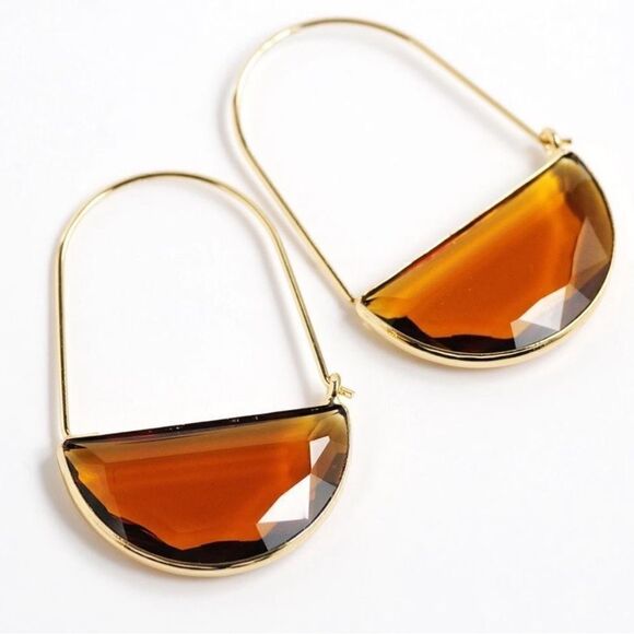 Anthropologie Jewelry - Crystal hoop Earrings N1433